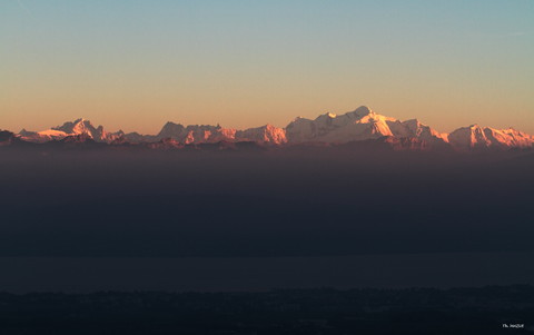 Le Mt Blanc vue du Jura